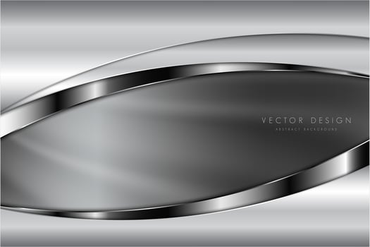 Modern silver and grey metallic background vector