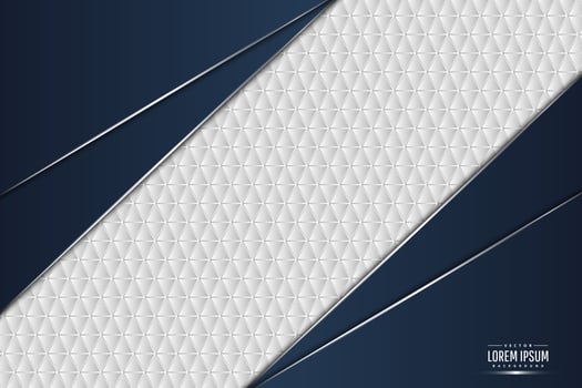 Modern blue and white metallic background vector