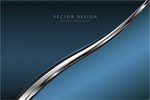 Modern blue and silver metallic background vector