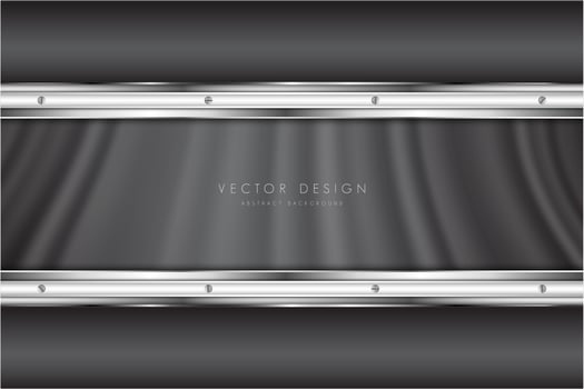 Modern silver and grey metallic background vector