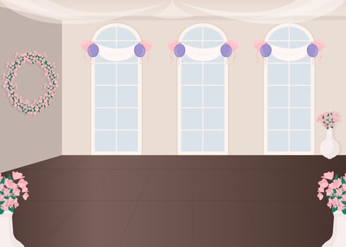 Wedding service hall vector