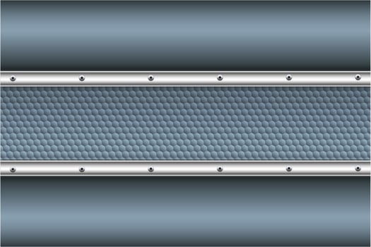 Modern blue and silver metallic background vector