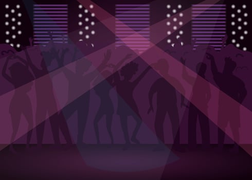 Nightclub dance floor vector