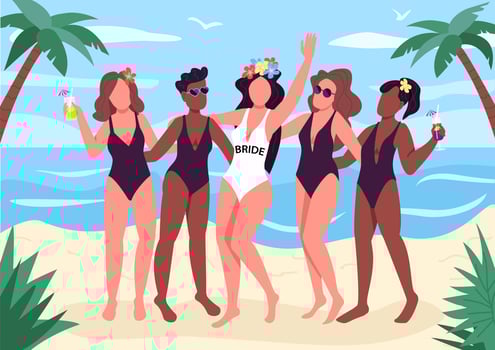 Bachelorette Beach party vector