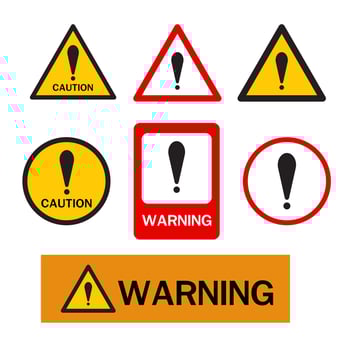 warning sign, Danger sign. vector