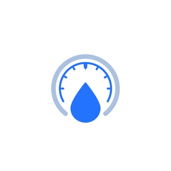 Humidity, water level meter icon vector
