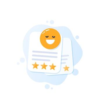 Good reviews, positive feedback icon vector