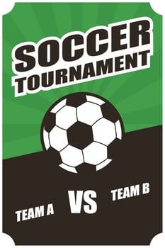Football soccer sports tournament poster vector