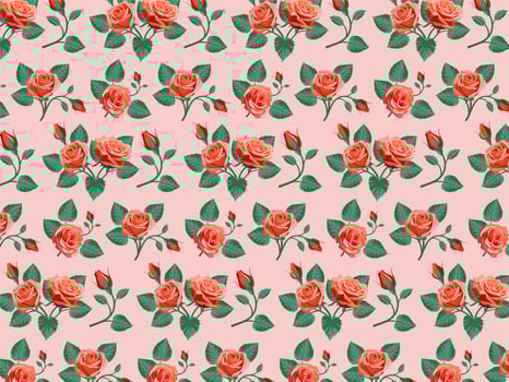Red Roses Seamless Background vector
