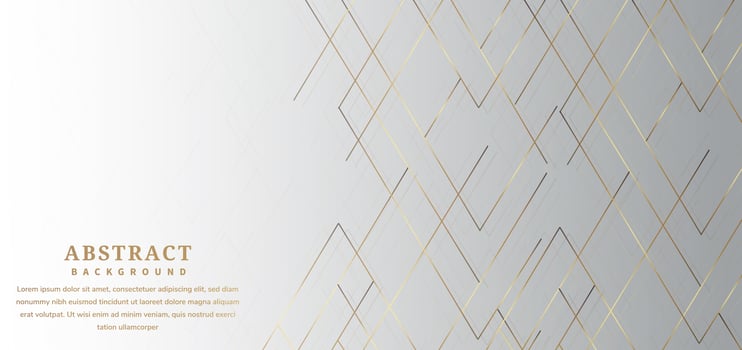 Abstract angled golden lines on gray gradient vector