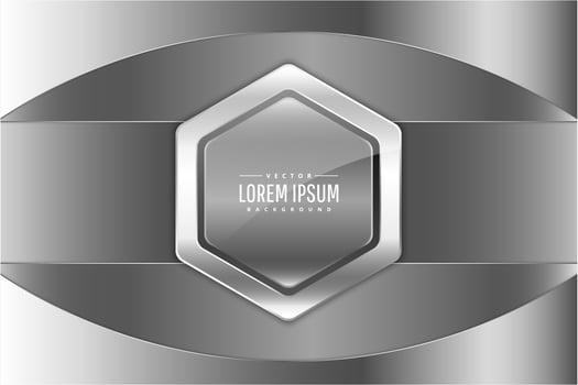 Luxury silver and grey metallic background vector