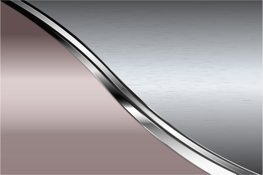 Modern pink and silver metallic background vector