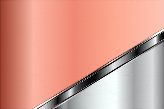 Modern pink and silver metallic background vector