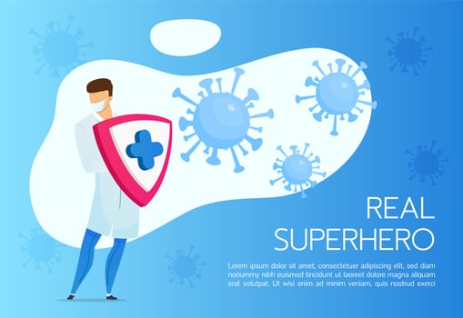 Coronavirus protection banner vector