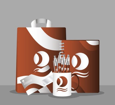 Branding and marketing mock-up set vector