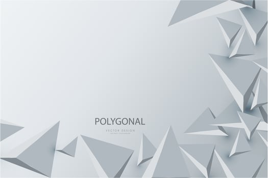 Gray 3d triangles modern design. vector