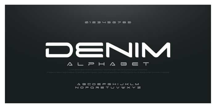 Abstract technology space font vector