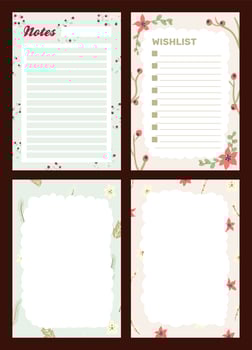 Christmas holiday journal, notepad set vector