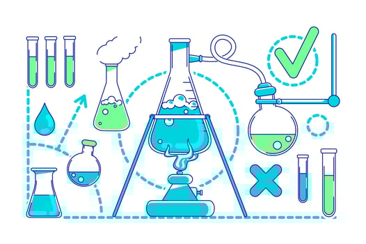 Scientific experiment objects vector