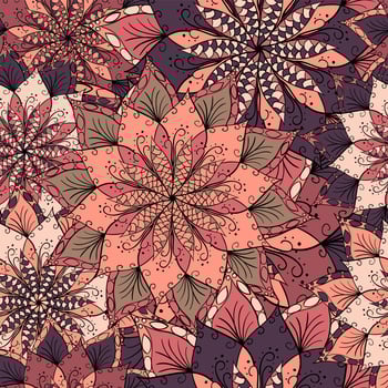 Flower mandala background. vector