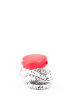 Measuring tape on a white background photo