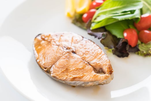 Mackerel fish steak photo