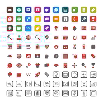 Icon Set Of Search Engine Optimization For Personal And Commercial Use. vector