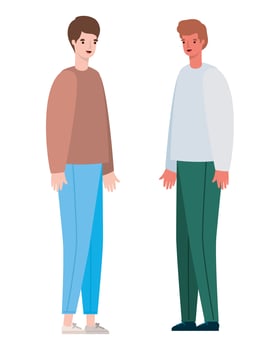 Men avatar cartoon design vector