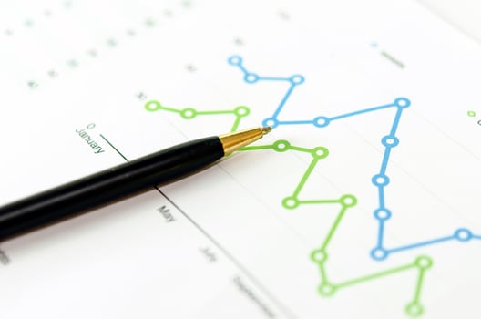 Graphs and a pen photo