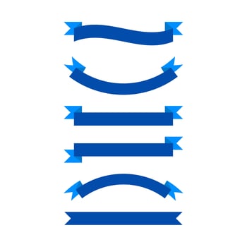 Blue Vector Label Ribbon Banners