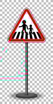 Red traffic sign on transparent background vector