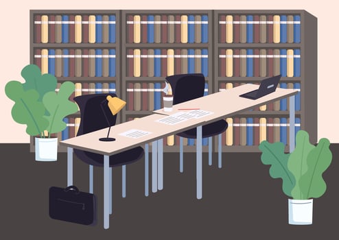 College library bookcases vector