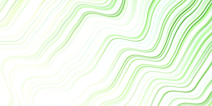 Light Green vector pattern with curves.