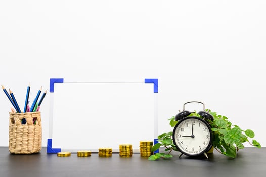 Concept of financial growth with coins photo