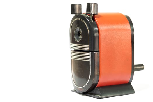 Orange pencil sharpener photo