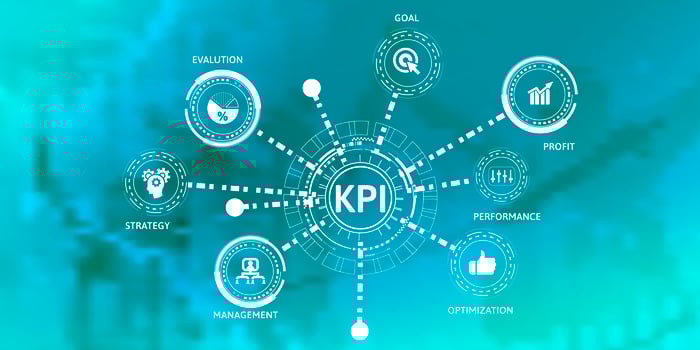 Digital online marketing banner with icons for business contents. vector
