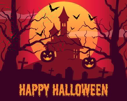 Halloween background flat design template Vector