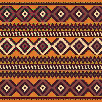 Tribal ethnic colorful bohemian pattern with geometric elements, African mud cloth vector