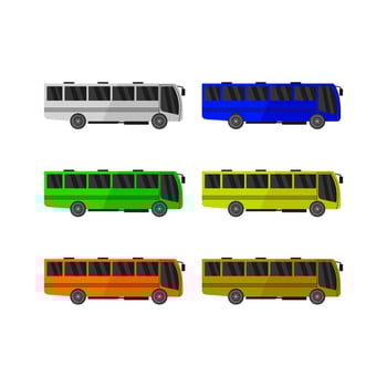 City Bus Illustrated On White Background vector