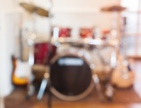 Blurred musical instrument background photo