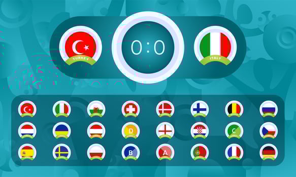 Football 2020 Sport scoreboards templates set vector