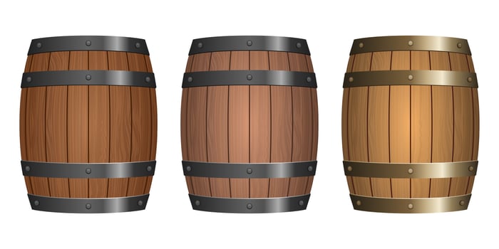 Wooden barrel vector design illustration isolated on white background