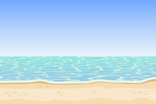 Sea and beach background vector design illustration
