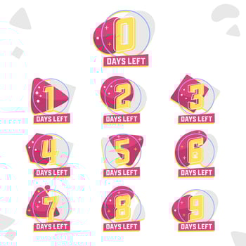 Nine Days Count Down Template vector