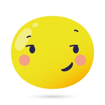emoji face thoughtful funny character vector
