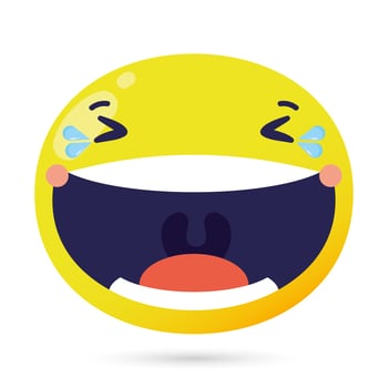 emoji face happy funny character vector