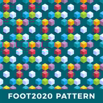 Cube isometric seamless pattern design vector