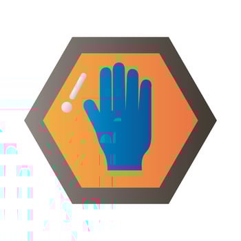 traffic stop signal icon vector
