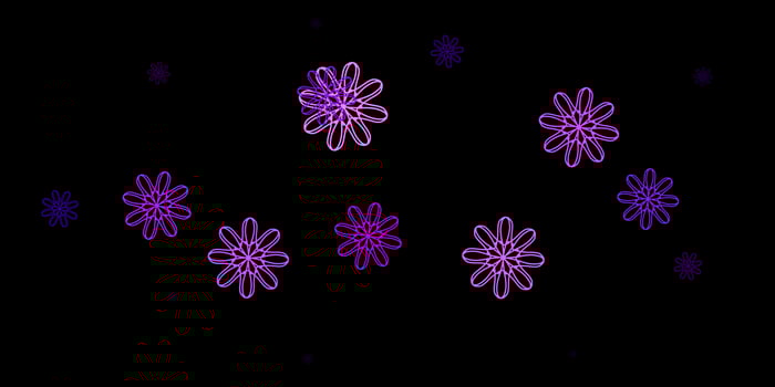 Dark Purple vector background with random forms.