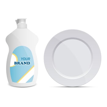 Dishwashing liquid bottle vector design illustration isolated on white background